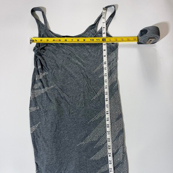 Express women's spaghetti strap gray pullover dress with sequin design size sm - Picture 2 of 6